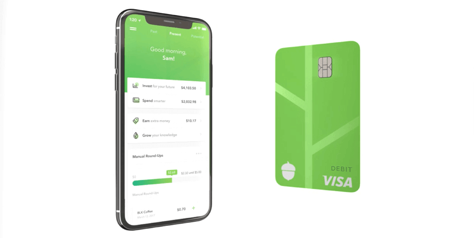 Acorns, Visa Debit, Best Investment Apps, Smartphone