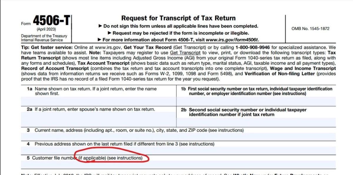 How Do I Find My Customer File Number IRS?