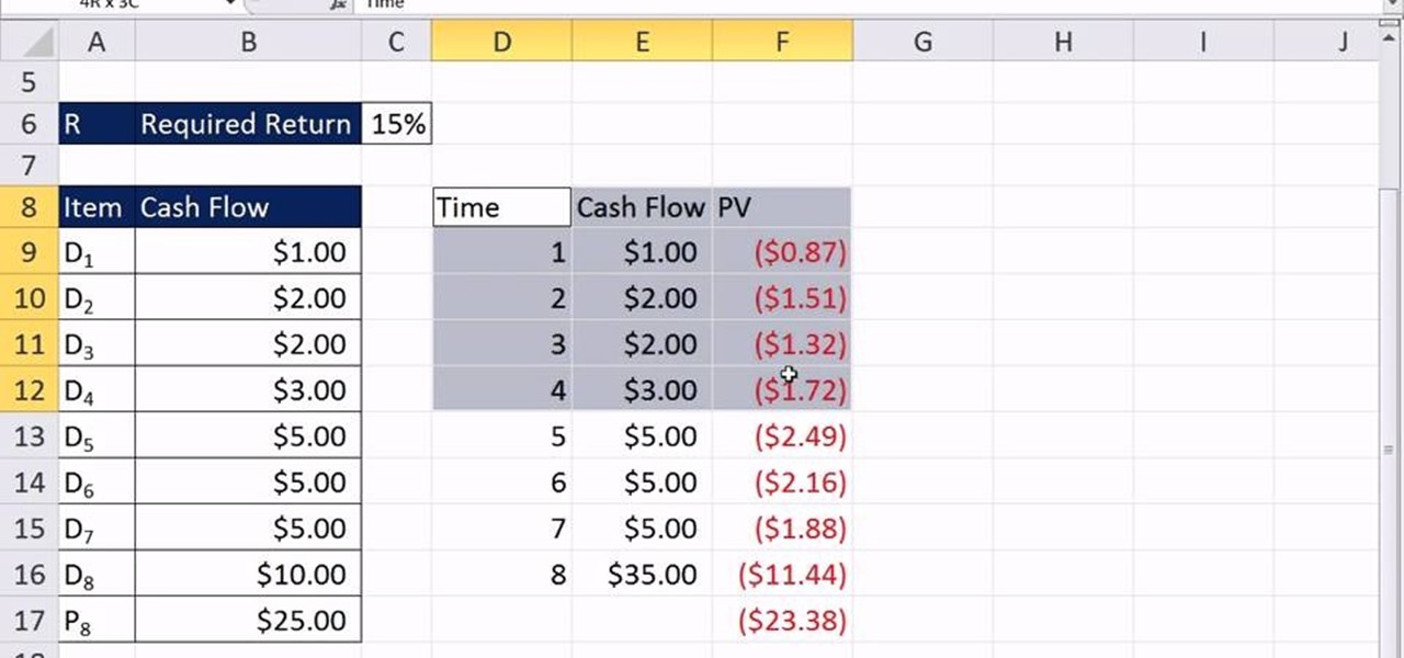 How To Calculate Cash Flow In Excel