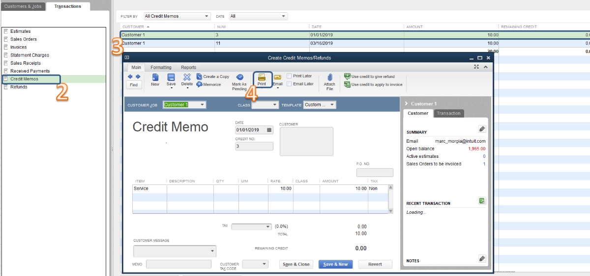 How To Make A Credit Memo In QuickBooks