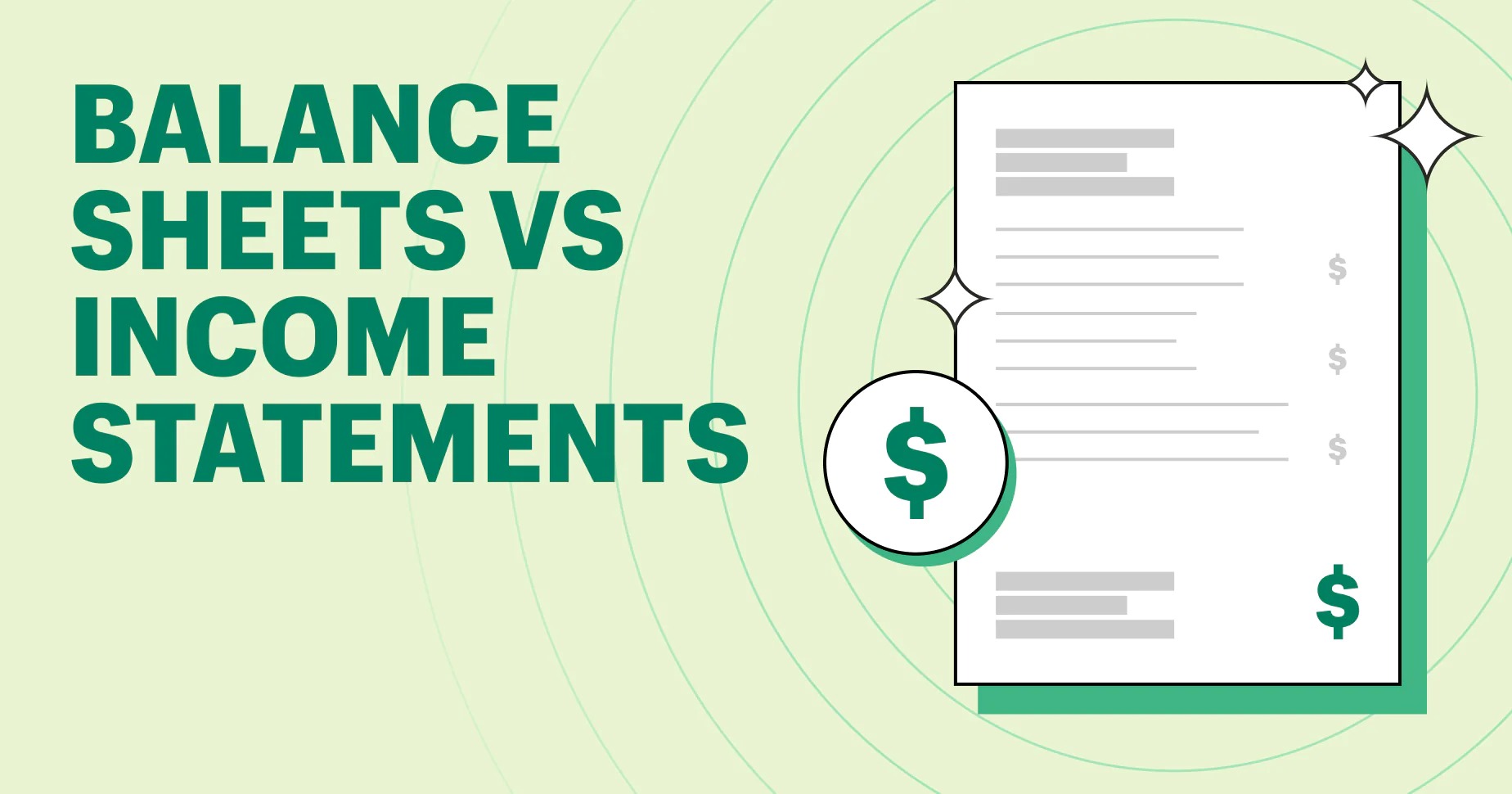 What Is A Balance Sheet Vs Income Statement