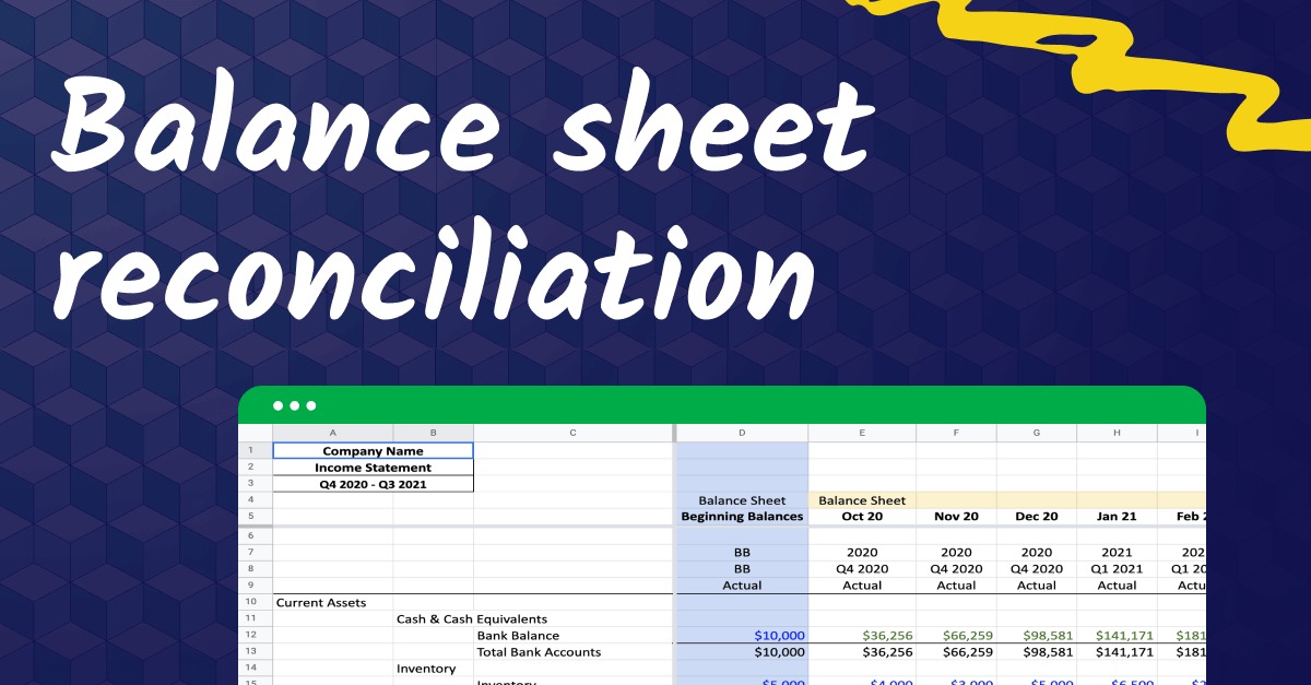 how to prepare a balance sheet reconciliation