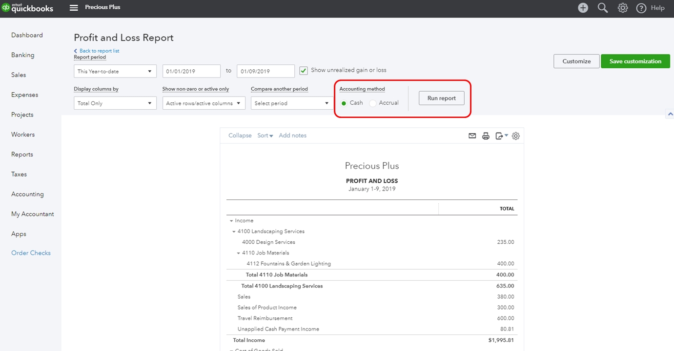 How To Run A Profit And Loss Statement In Quickbooks Livewell 1658