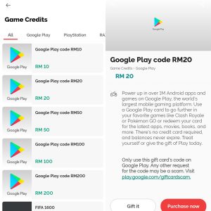 Google Play Gift Card RM200