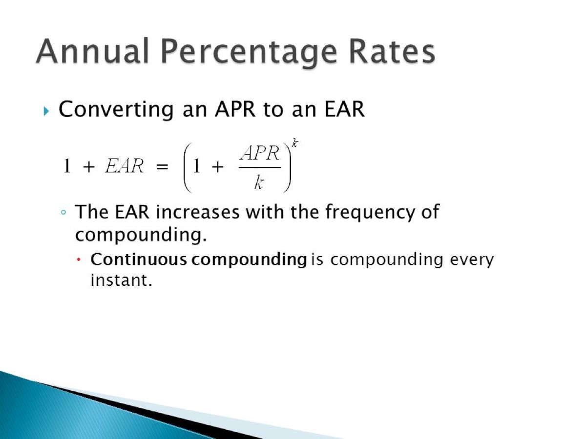 How To Find APR From Ear